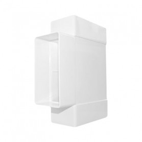 Te 90º rectangular de plástico BLANCO