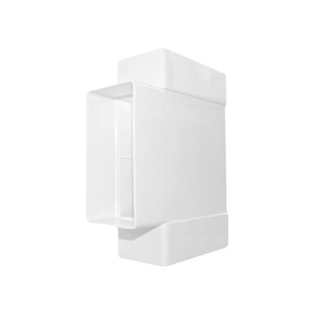 Te 90º rectangular de plástico BLANCO