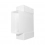 Te 90º rectangular de plástico BLANCO